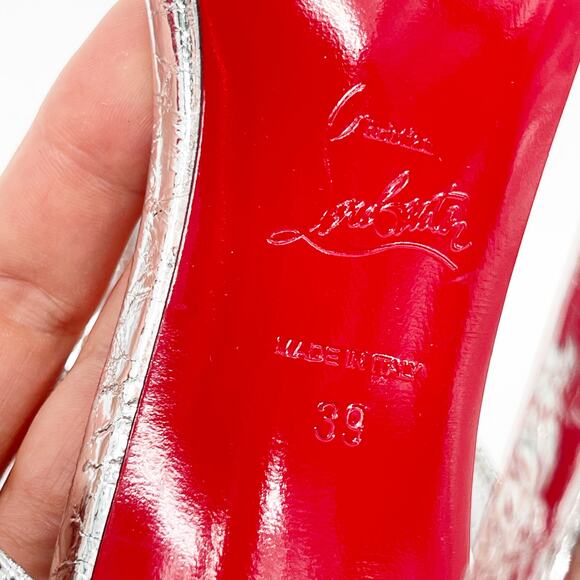 Christian Louboutin Marvel Sea Warrior Silver Gladiator Metallic Sandals EU 39 - Picture 12 of 12